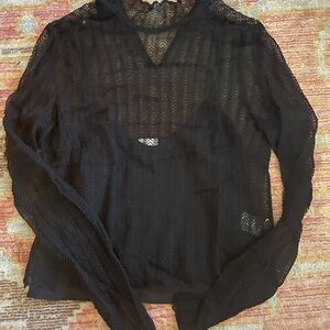 Elegant Black Lace Top